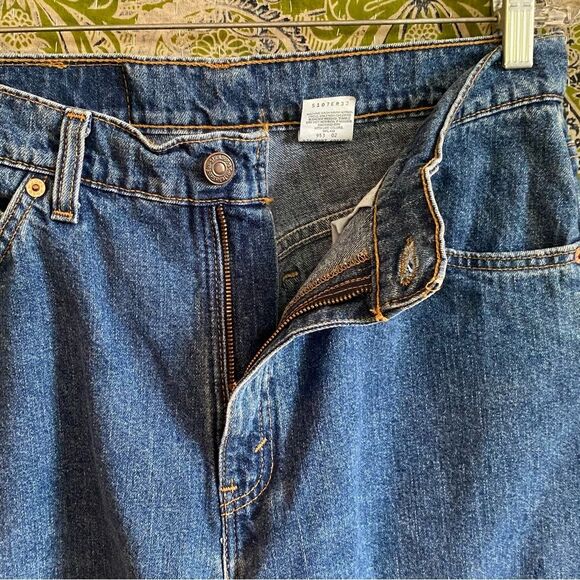 Rare 90's Levi's Blank White Tab 966 Medium Wash Ribcage Wide Leg Jeans … - Picture 4 of 16